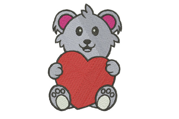 Cute Koala Holding a Big Red Heart: An Embroidery Review