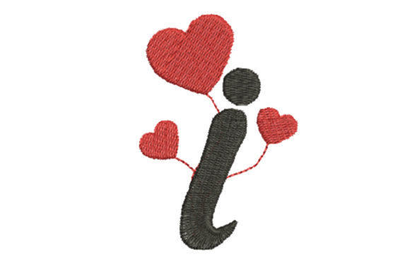 Heart Alphabet Letter I Embroidery Design Review