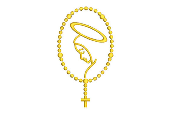 Holy Rosary Embroidery Design for Boutique Apparel