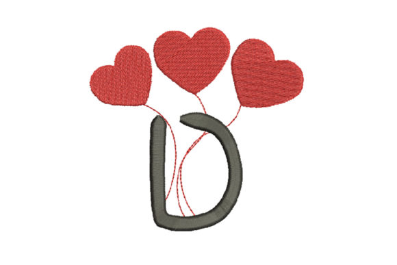 Letter D with Love Heart Embroidery Review