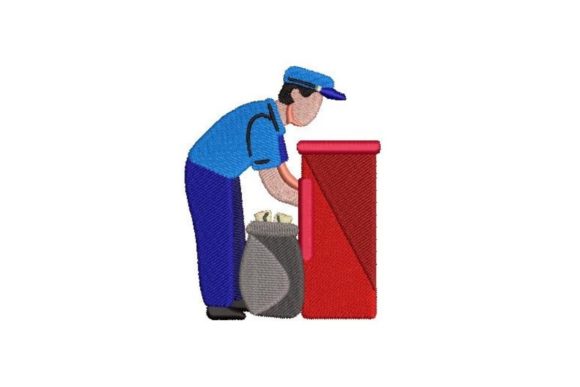 Postman Collecting Mail Embroidery Design Review